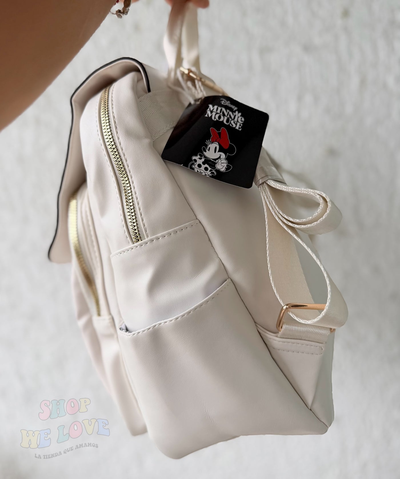 Mochila Minnie mouse blanca