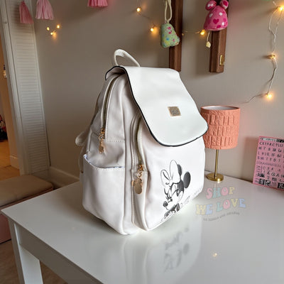 Mochila Minnie mouse blanca