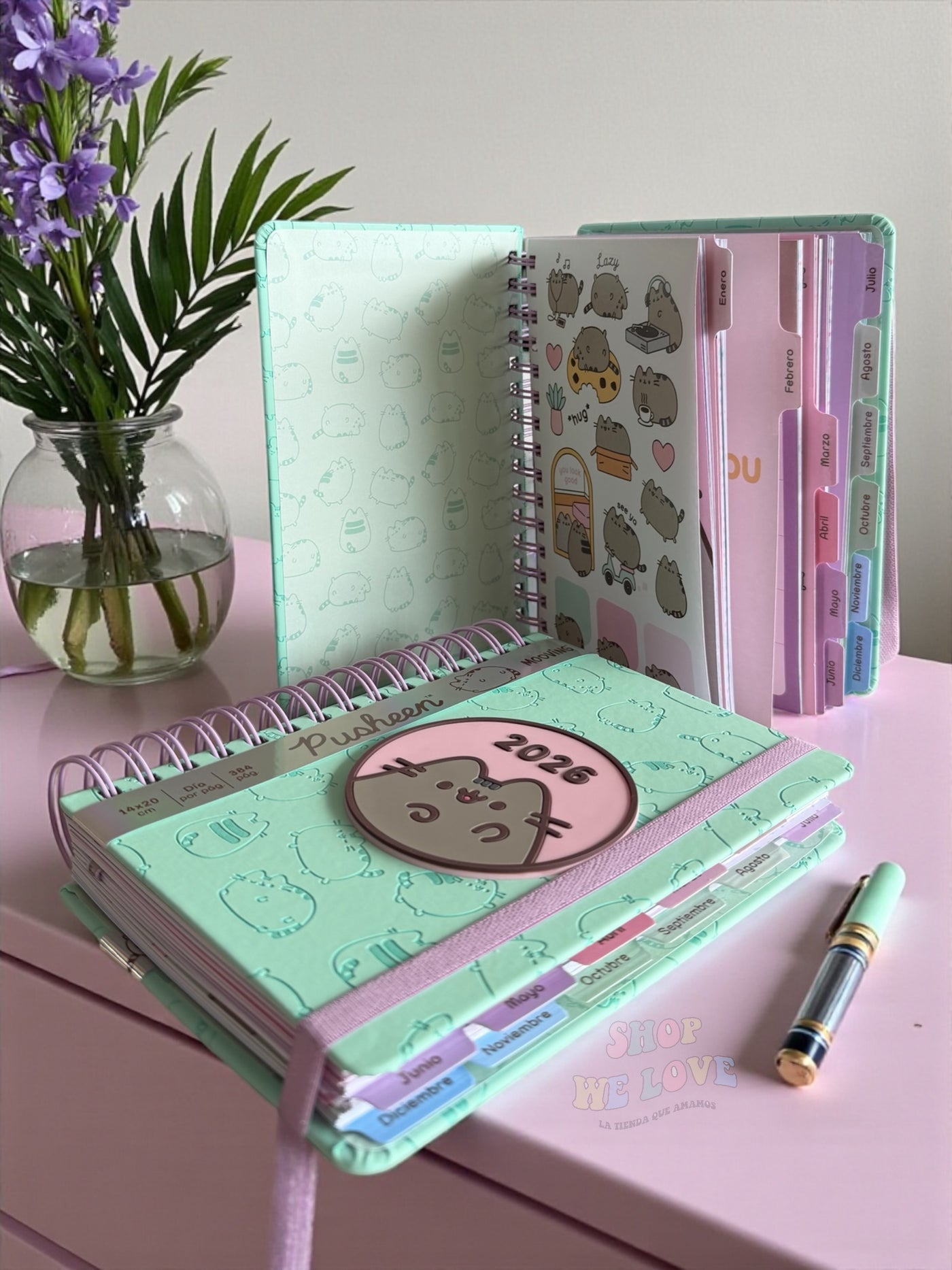 Agenda 2026 Pusheen – Edición Premium Pastel con Stickers y Separadores Mensuales