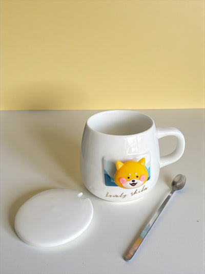 Taza Animalito 3D con Cucharita y Tapa – Colección Lovely Friends 🐾