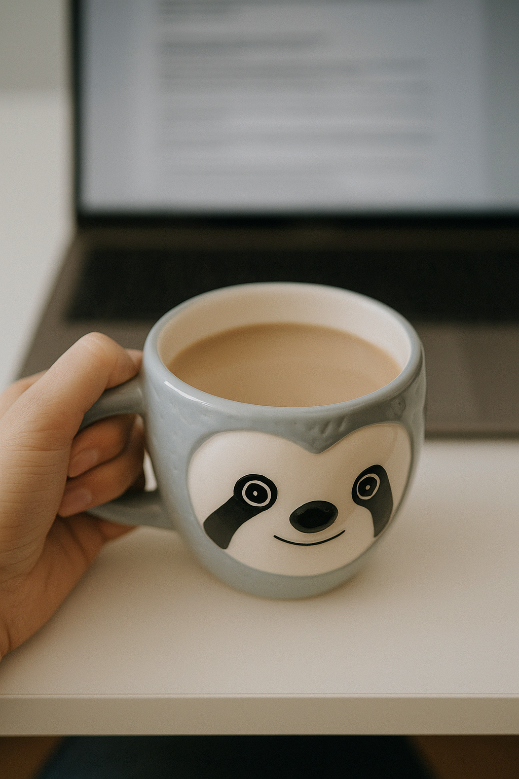 Taza Perezoso “Slow Morning” – Cerámica con Diseño Tierno