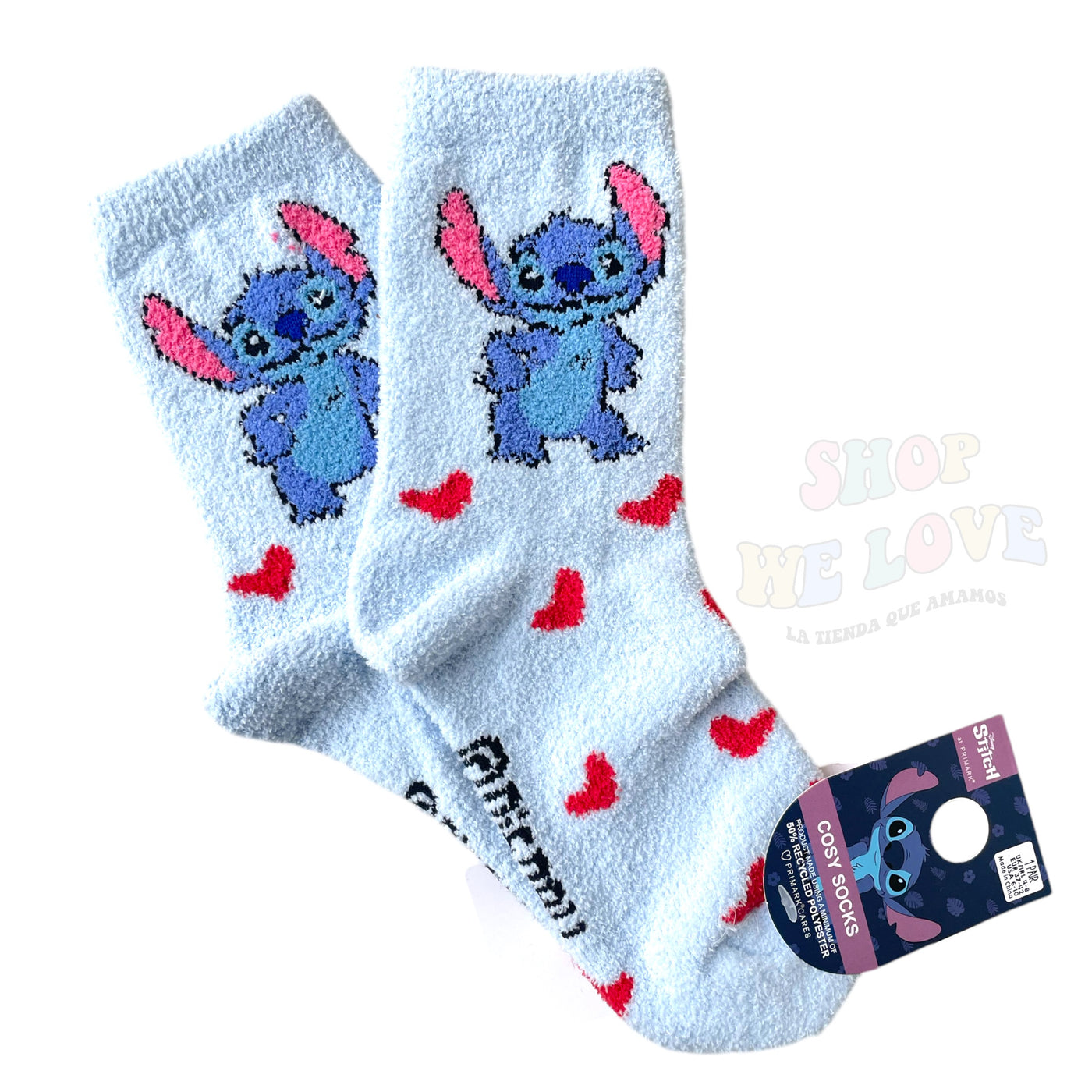 Calcetines Stitch largos peludos