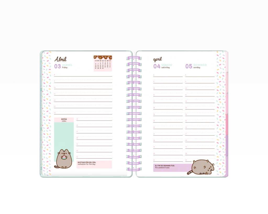 Agenda 2026 Pusheen – Edición Premium Pastel con Stickers y Separadores Mensuales