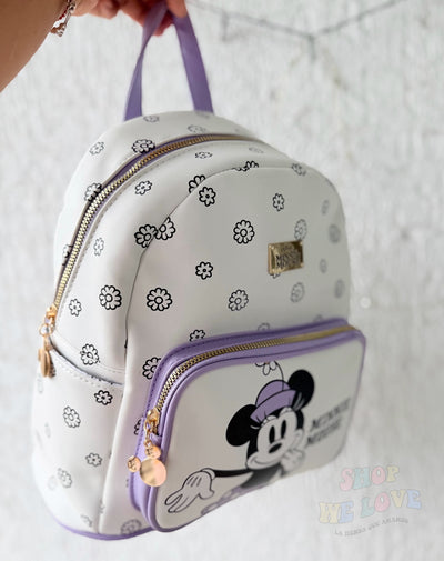 Mochila Minnie Mouse – Edición Premium Blanca | Colores Lila o Negro