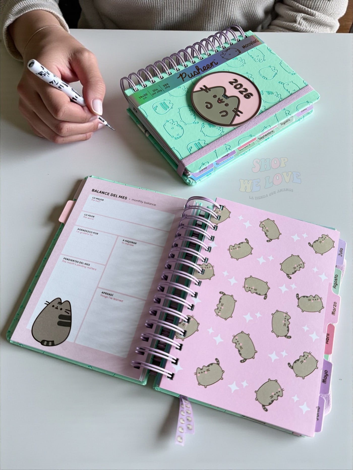 Agenda 2026 Pusheen – Edición Premium Pastel con Stickers y Separadores Mensuales