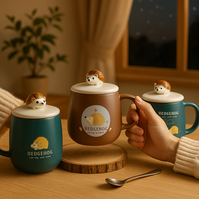 🦔 Tazas Erizo “One Sky, One Home” – Colección Hedgehog