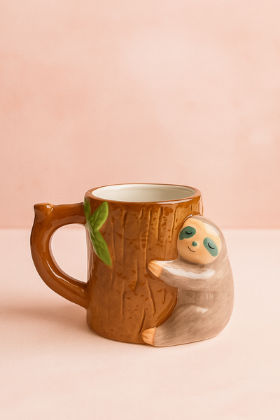 Taza Perezoso 🦥 | Taza Cerámica con Diseño 3D Relajante y Adorable