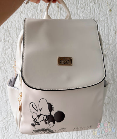 Mochila Minnie mouse blanca