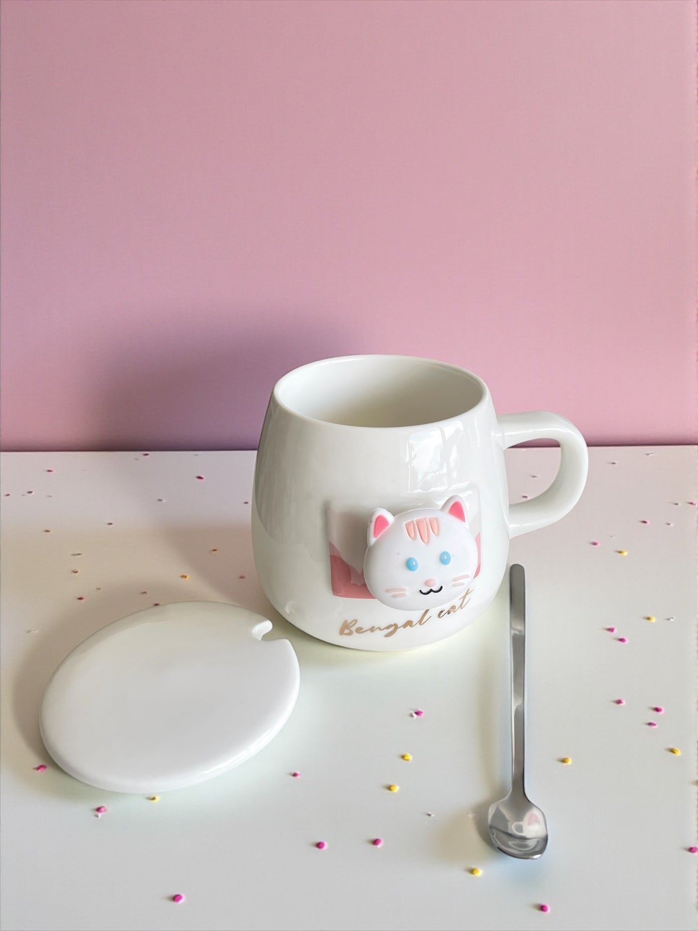 Taza Animalito 3D con Cucharita y Tapa – Colección Lovely Friends 🐾
