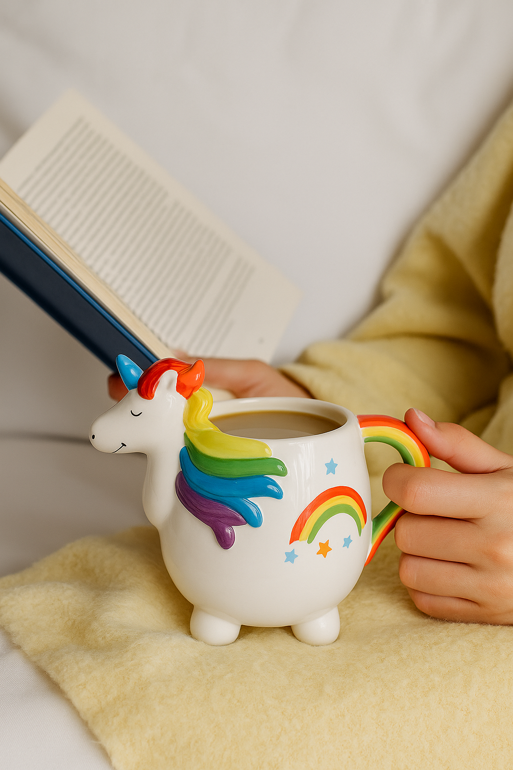 Taza Unicornio Arcoíris 3D - Sueños Felices