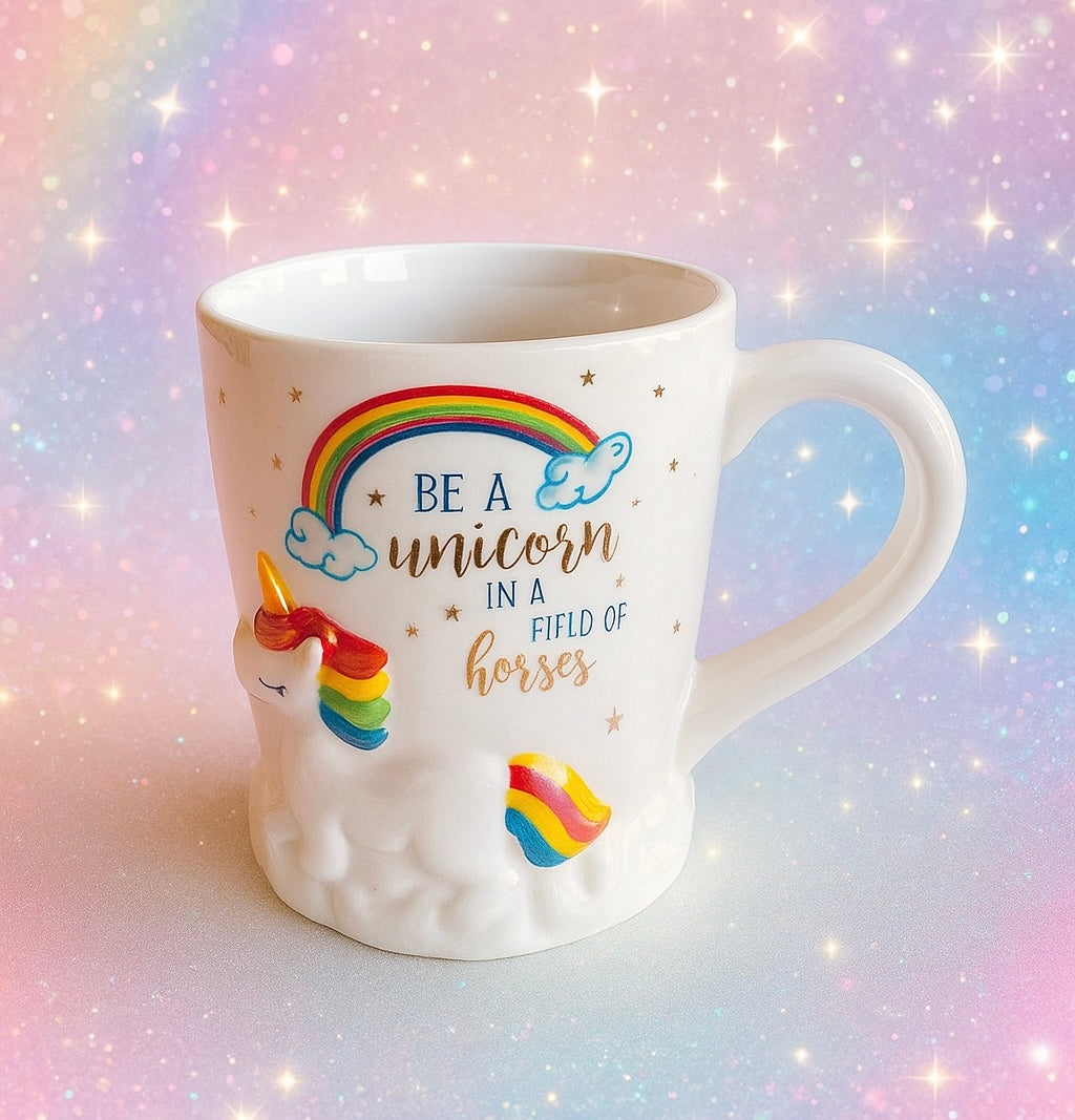 Taza Unicornio “Be a Unicorn in a Field of Horses” 🌈✨