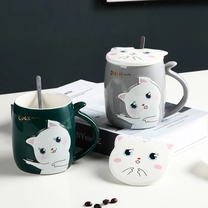 Taza gatito 3D