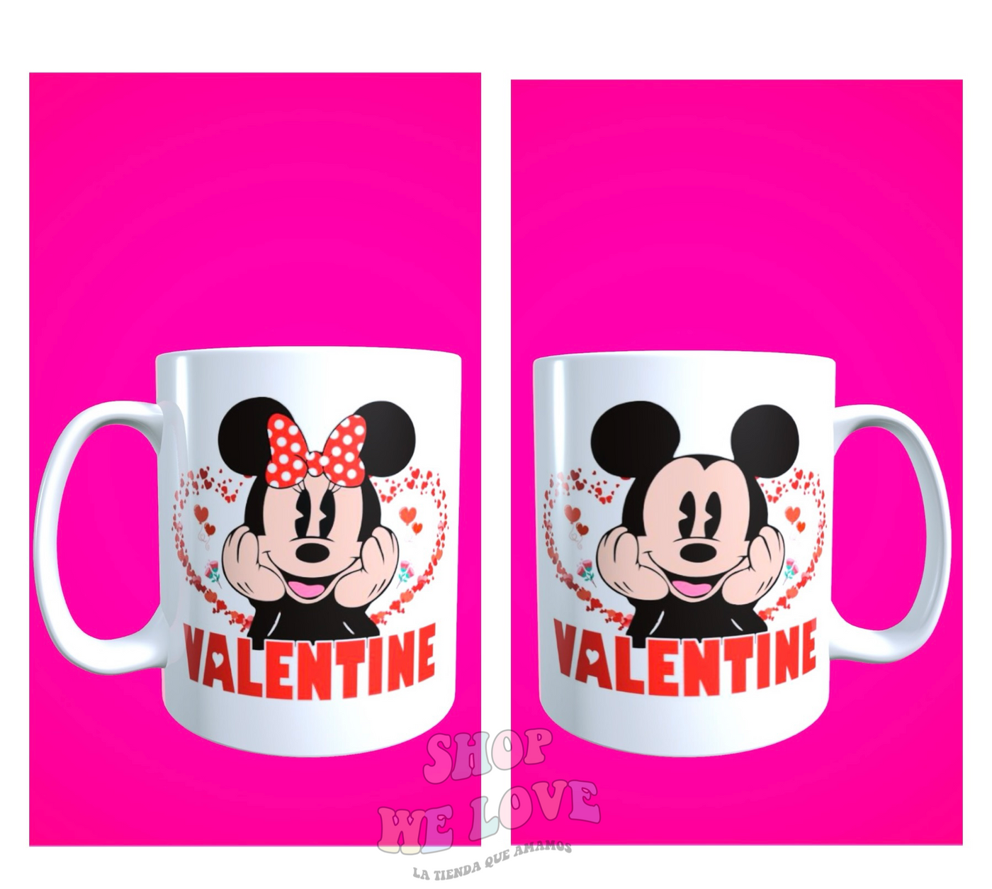 Tazas Minnie y Mickey Mouse