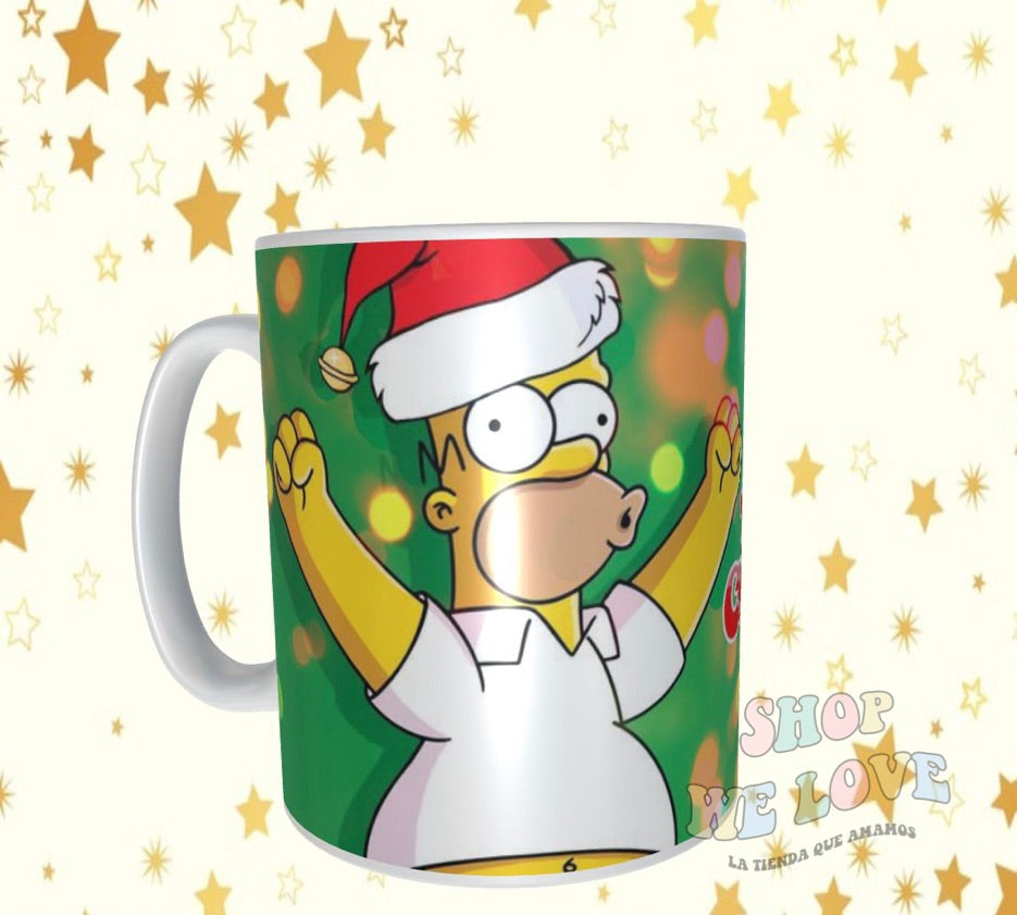 Taza Homero Navidad
