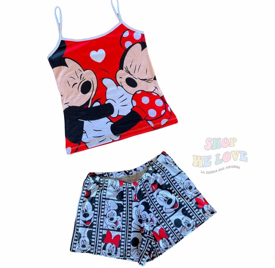 Pijama Minnie Mouse y Mickey Mouse