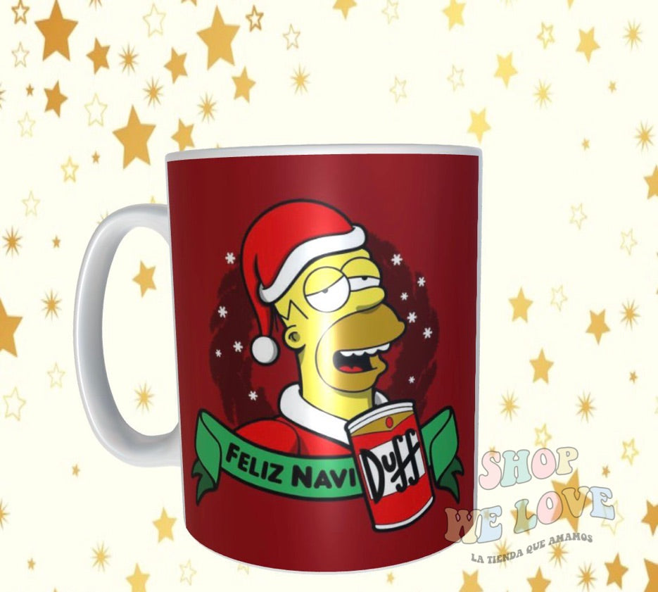 Taza Homero Navidad