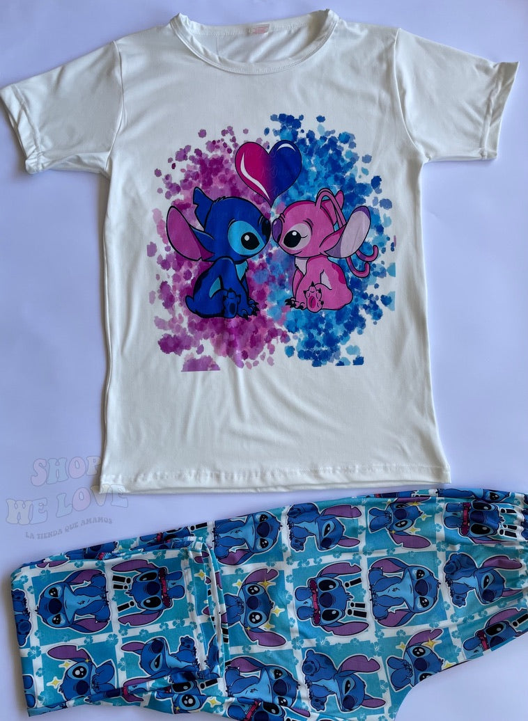 Pijama Angel y Stitch