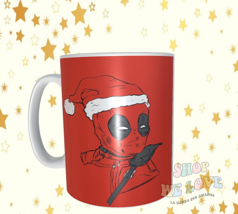 Taza Deadpool Navidad