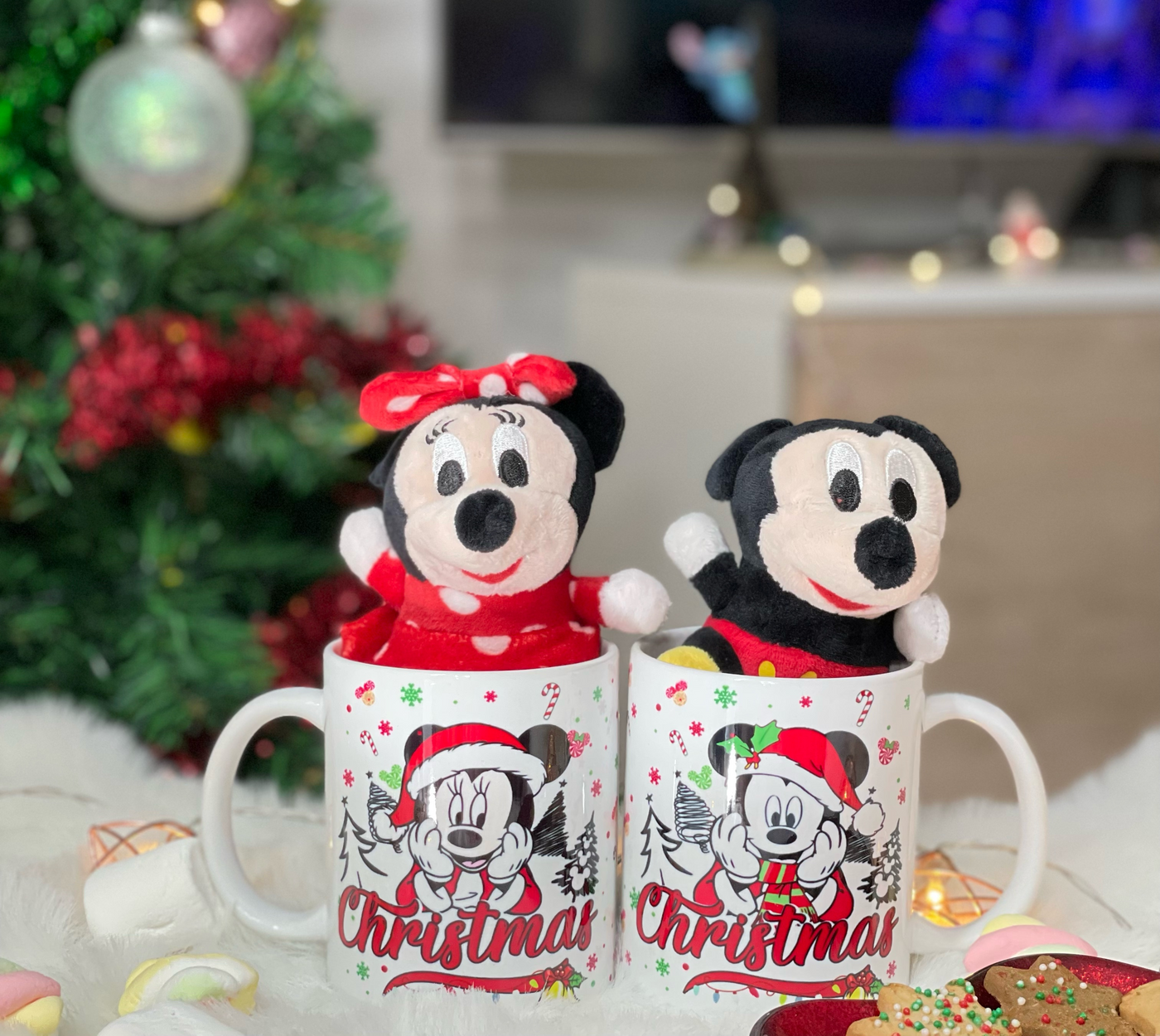 Pack Tazas Minnie y Mickey Mouse + Peluches