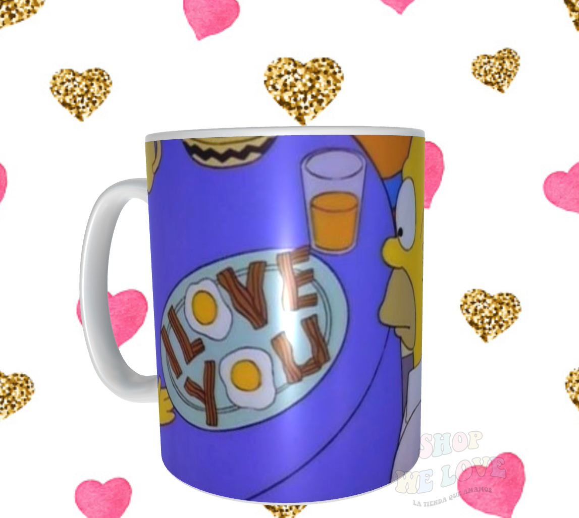 Taza Los Simpsons " I LOVE YOU"