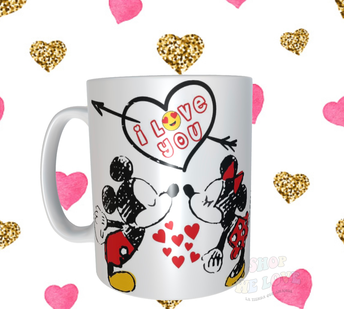 Taza Mickey Mouse y Minnie Mouse