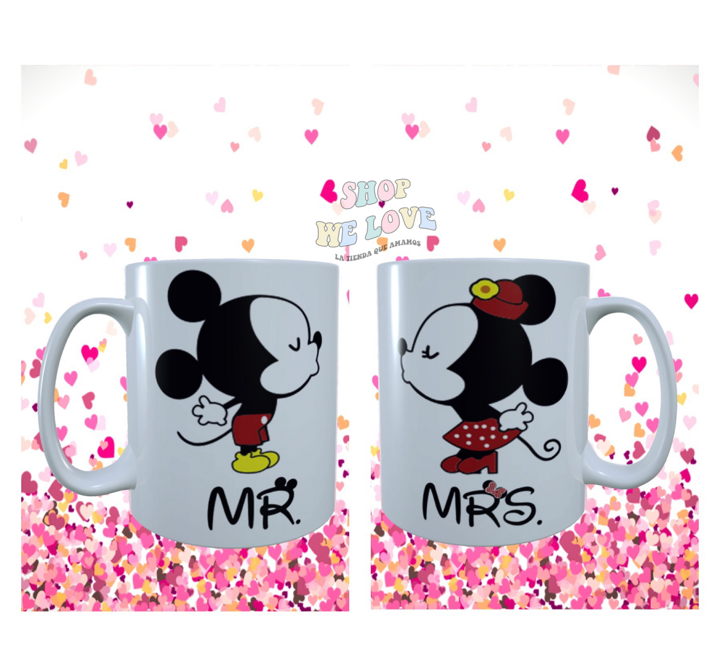 Tazones pareja Mickey y Minnie Mouse