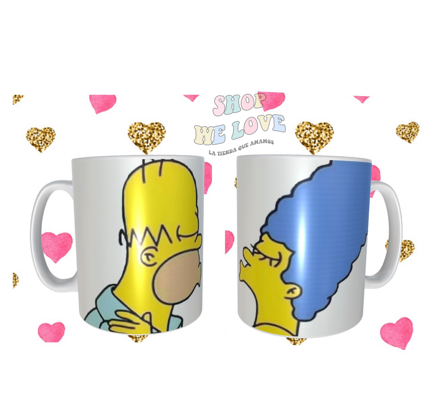Tazones pareja Homero y Marge