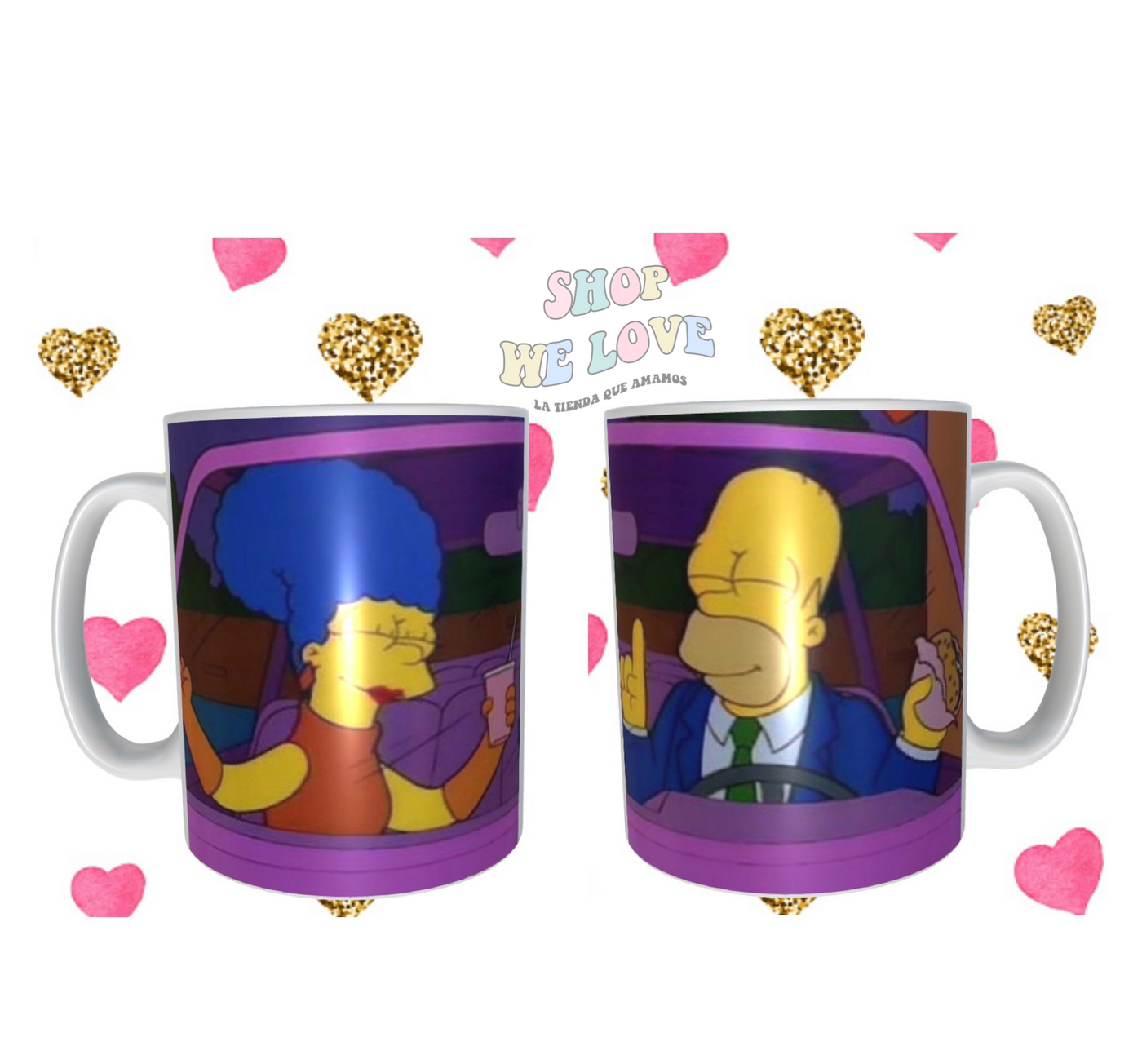 Tazones pareja Homero y Marge